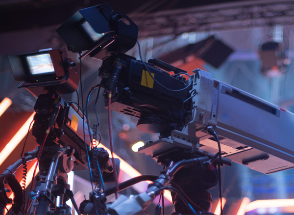 Cameras filming TV show