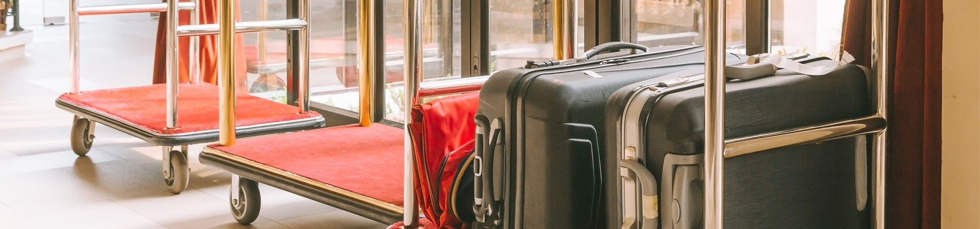 Luggage being transport to a guest's hotel room